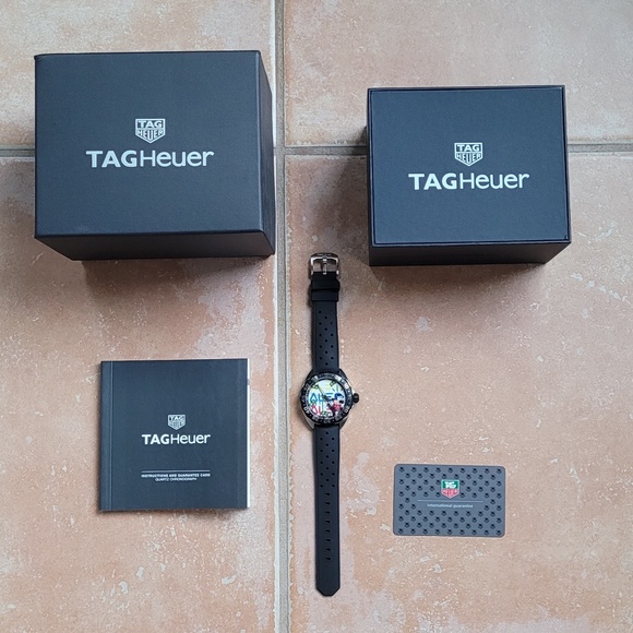 New Tag Heuer WAZ1119.FT8023 Black Formula 1 F1 Mens Watch Alec Monopoly Rubber - Picture 4 of 14
